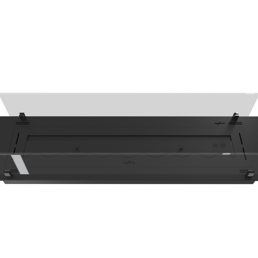 InFire - Lareira embutida BIO 8,5x100 cm 6kW preto