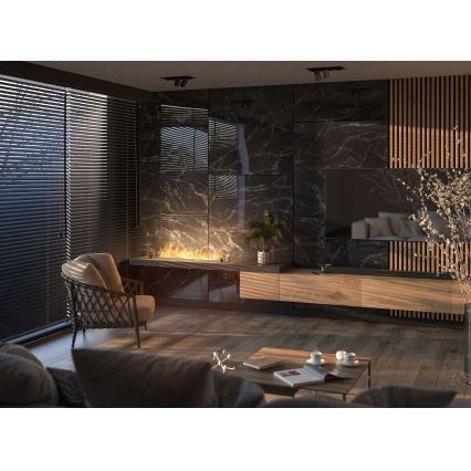 InFire - Lareira embutida BIO 8,5x120 cm 6kW preto