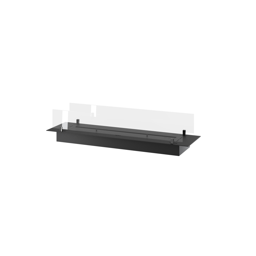 InFire - Lareira embutida BIO 8,5x120 cm 6kW preto