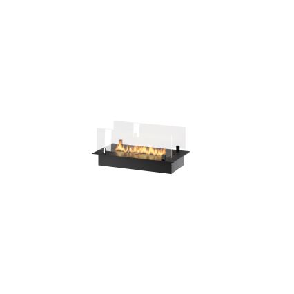 InFire - Lareira embutida BIO 8,5x60 cm 3,5kW preto