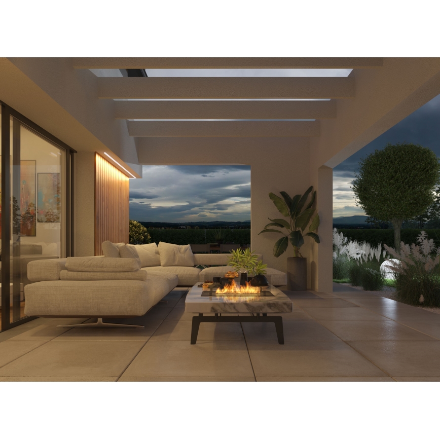 InFire - Lareira embutida BIO 8,5x80 cm 3,5kW preto