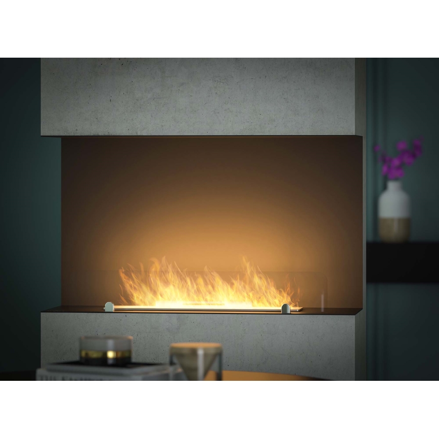 InFire - Lareira embutida BIO 80x45 cm 3kW preta