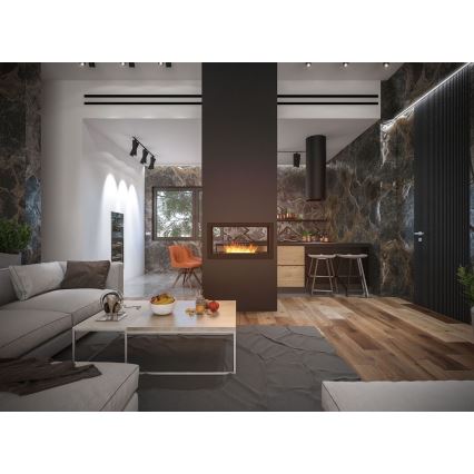 InFire - Lareira integrada BIO 90x50 cm 3kW bifacial