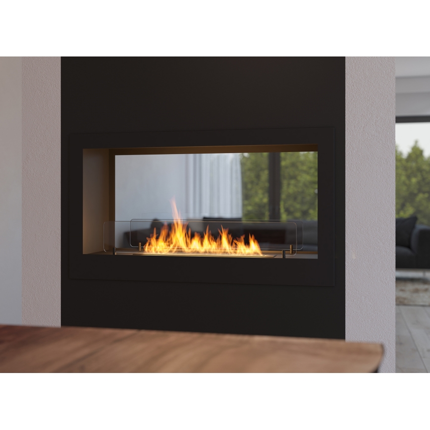 InFire - Lareira integrada BIO 90x50 cm 3kW bifacial