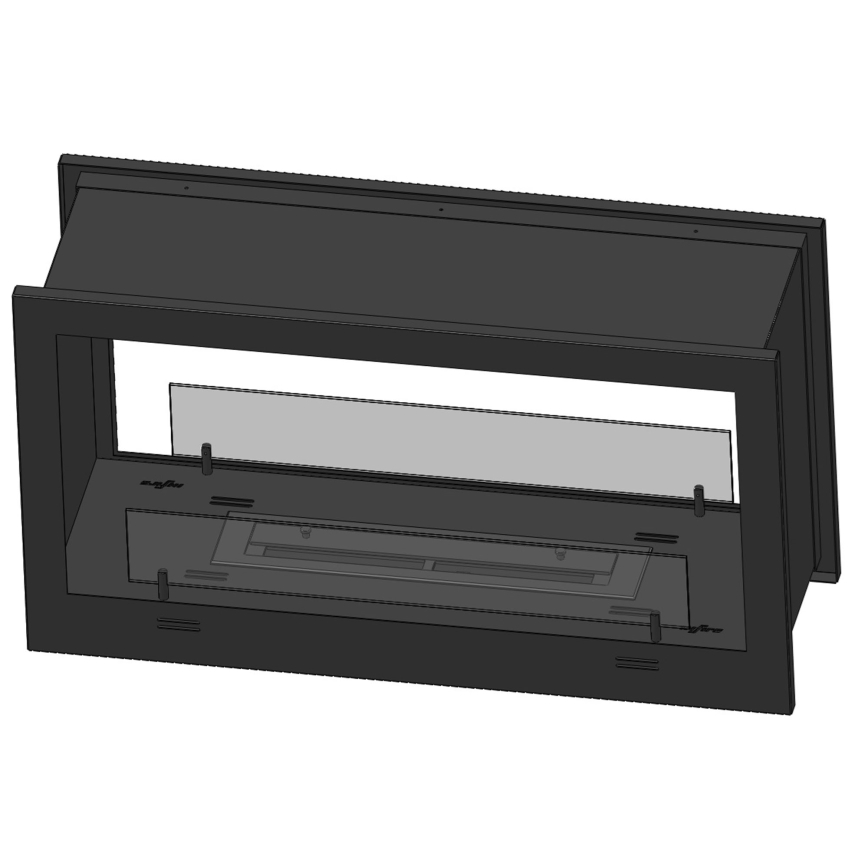 InFire - Lareira integrada BIO 90x50 cm 3kW bifacial