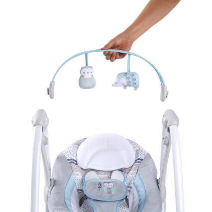 Ingenuidade - Baloiço de bebé com adaptador e melodia ABERNATHY