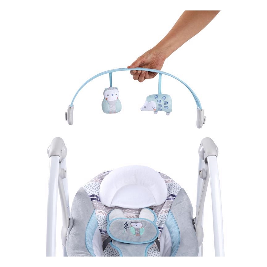 Ingenuidade - Baloiço de bebé com adaptador e melodia ABERNATHY