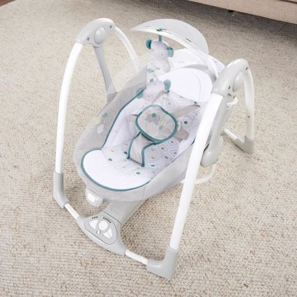 Ingenuity - Balanço vibratório infantil com melodia 2 em 1 NASH 4xLR20