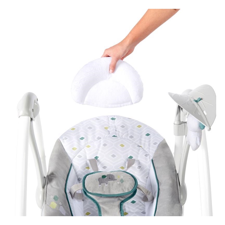 Ingenuity - Balanço vibratório infantil com melodia 2 em 1 NASH 4xLR20