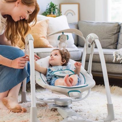 Ingenuity - Balanço vibratório infantil com melodia 2 em 1 NASH 4xLR20