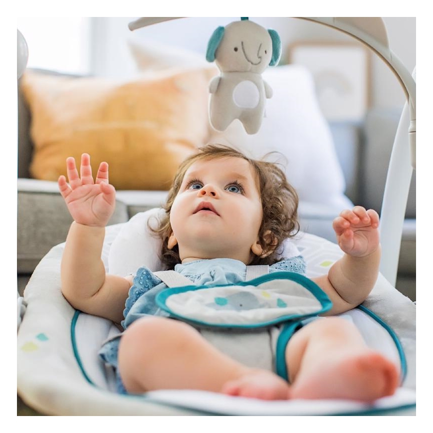 Ingenuity - Balanço vibratório infantil com melodia 2 em 1 NASH 4xLR20