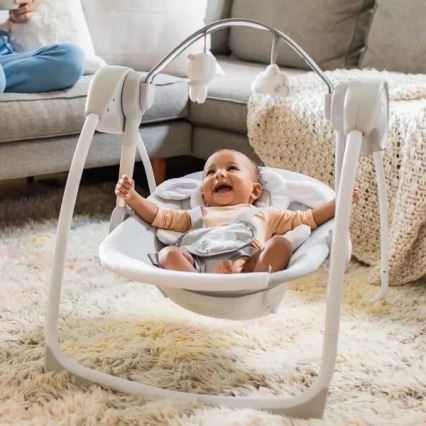 Ingenuity - Baloiço para bebé com melodia CUDDLE LAMB