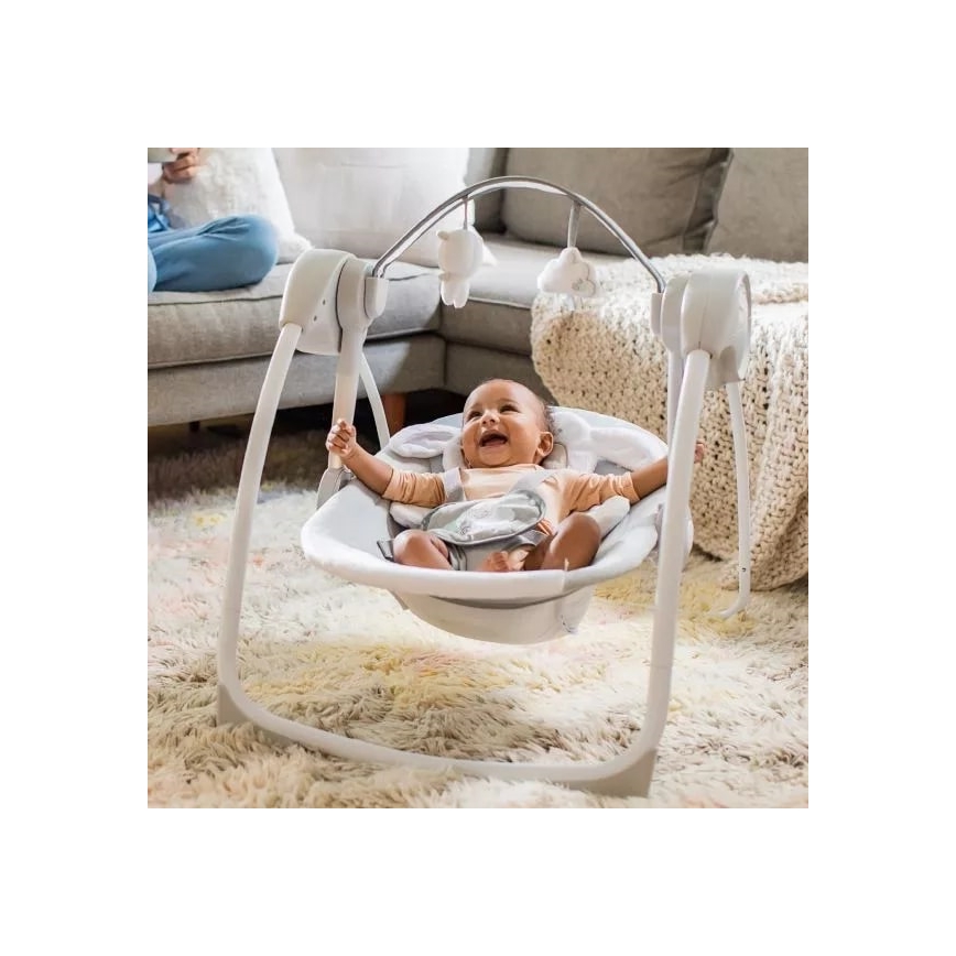 Ingenuity - Baloiço para bebé com melodia CUDDLE LAMB