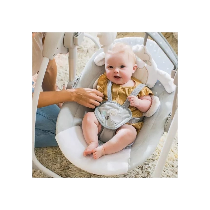 Ingenuity - Baloiço para bebé com melodia CUDDLE LAMB