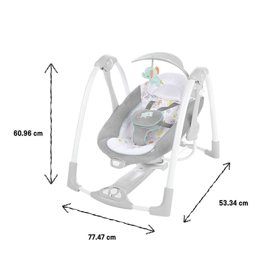 Ingenuity - Baloiço vibratório para bebé com melodia 2em1 WIMBERLY