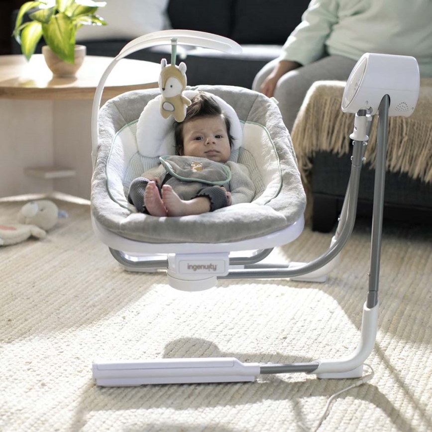 Ingenuity - Baloiço vibratório para bebé com melodia ANYWAY SWAY RAY