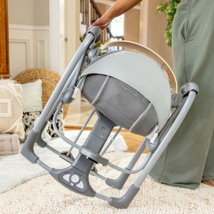 Ingenuity - Baloiço vibratório para bebé com melodia EVERY SEASON cinzento