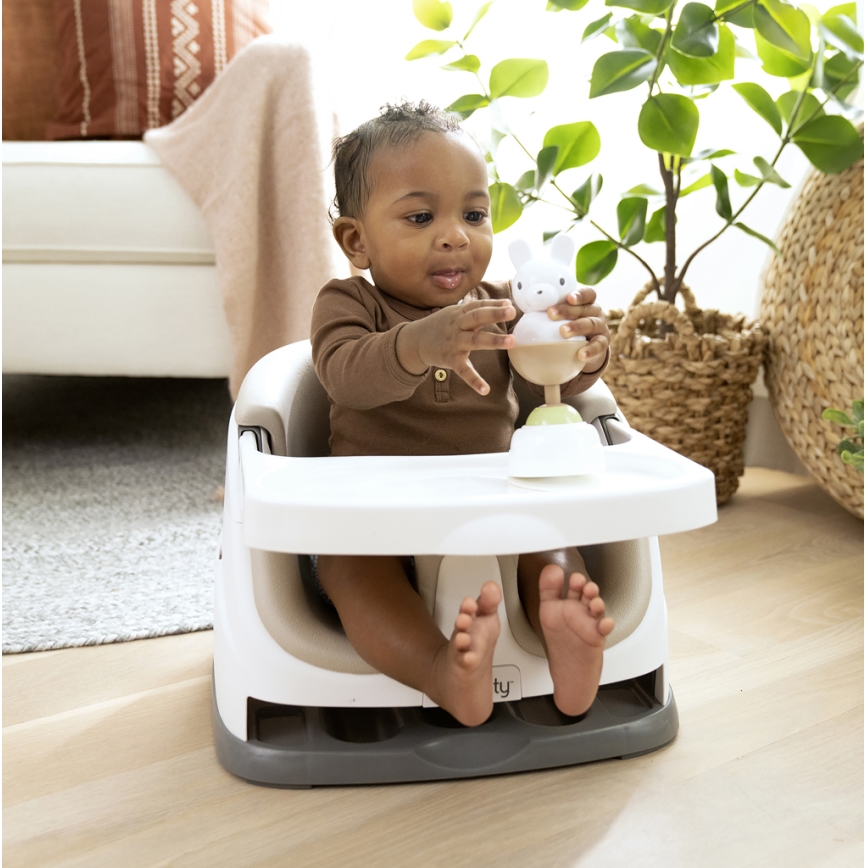 Ingenuity - Banco elevatório 2em1 BABY BASE bege