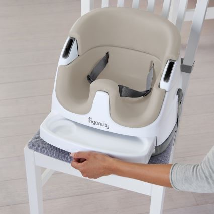 Ingenuity - Banco elevatório 2em1 BABY BASE bege