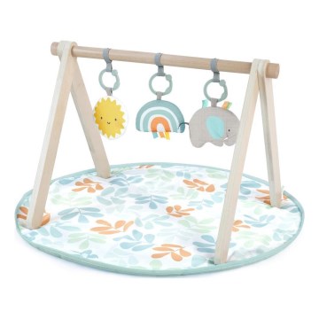 Ingenuity - Cobertor infantil para brincar com um trapézio de madeira SOL VALLEY