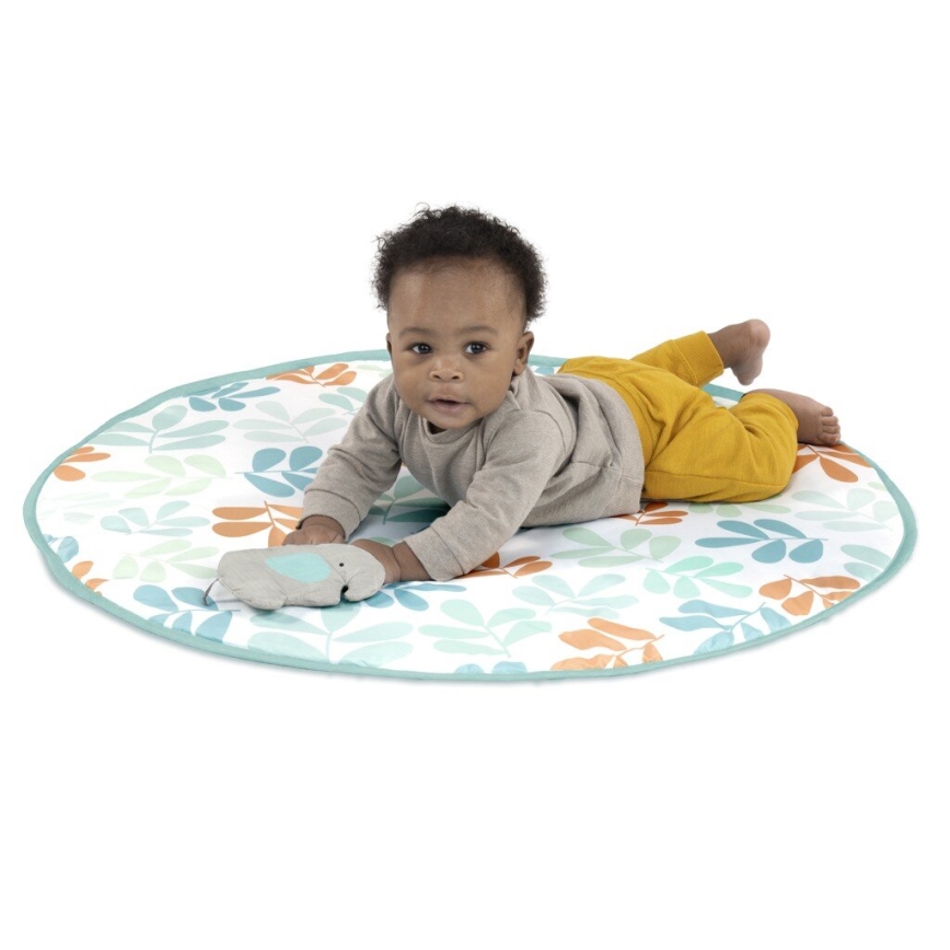 Ingenuity - Cobertor infantil para brincar com um trapézio de madeira SOL VALLEY