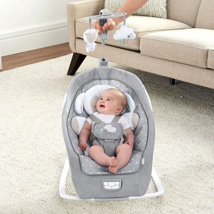 Ingenuity - Espreguiçadeira para bebé com melodia CUDDLE LAMB