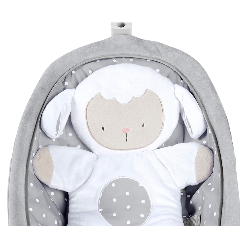 Ingenuity - Espreguiçadeira para bebé com melodia CUDDLE LAMB