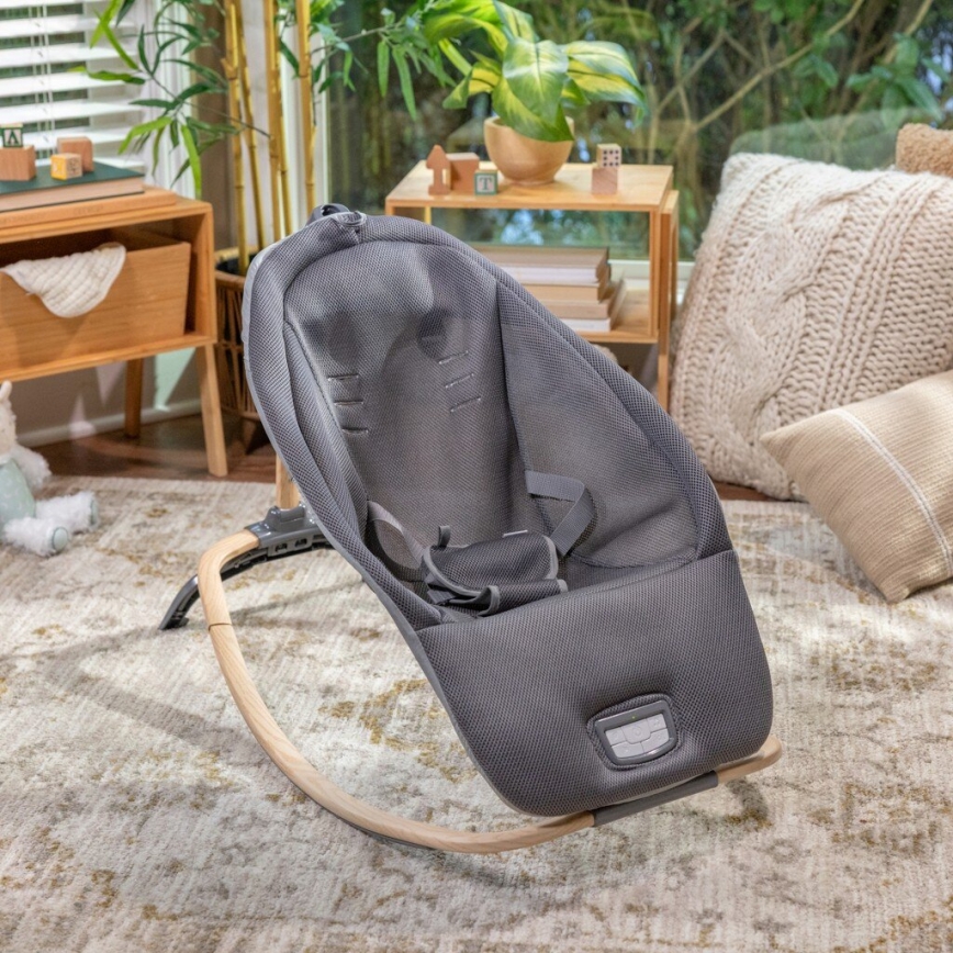 Ingenuity - Espreguiçadeira vibratória para bebé com melodia EVERY SEASON WESLEY cinzento