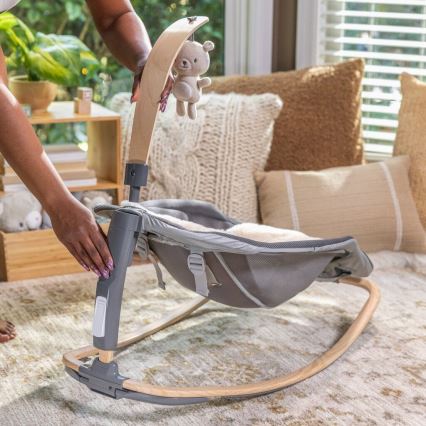 Ingenuity - Espreguiçadeira vibratória para bebé com melodia EVERY SEASON WESLEY cinzento