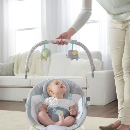 Ingenuity - Espreguiçadeira vibratória para bebé com melodia MORRISON 3xC