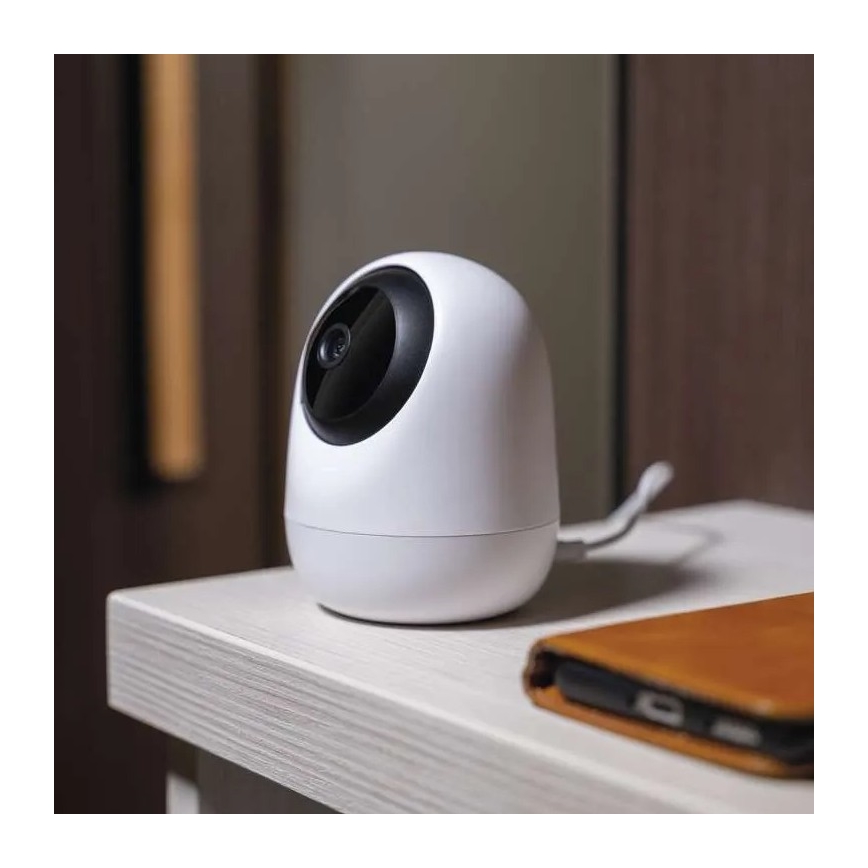Inteligente interior swivel câmara com sensor de movimento GoSmart 5V Wi-Fi Tuya branco