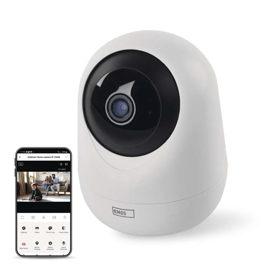Inteligente interior swivel câmara com sensor de movimento GoSmart 5V Wi-Fi Tuya branco