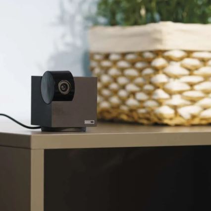 Inteligente interior swivel câmara com sensor de movimento GoSmart 5V Wi-Fi Tuya preto