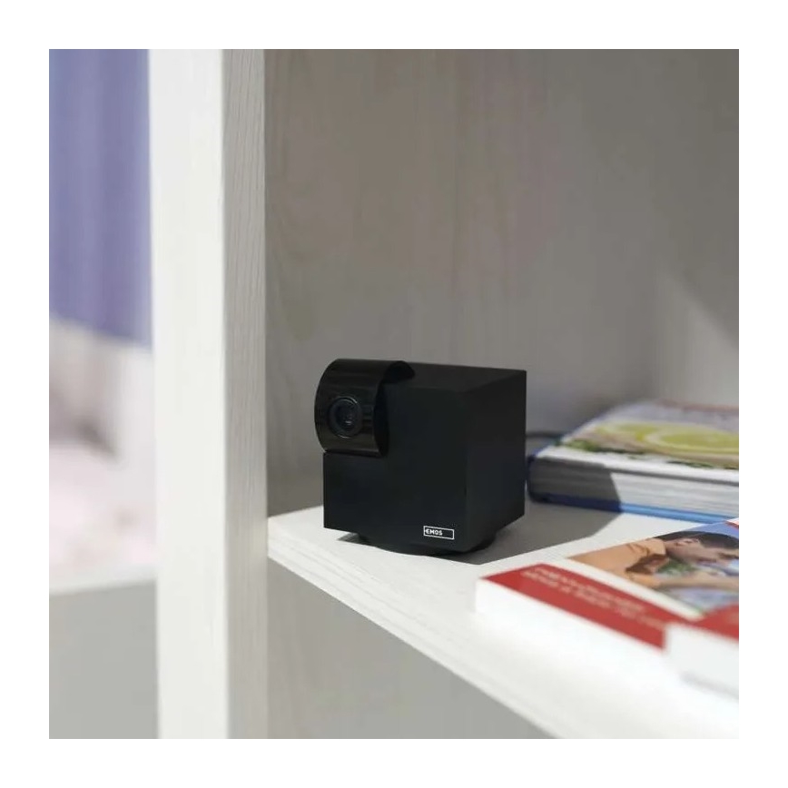 Inteligente interior swivel câmara com sensor de movimento GoSmart 5V Wi-Fi Tuya preto