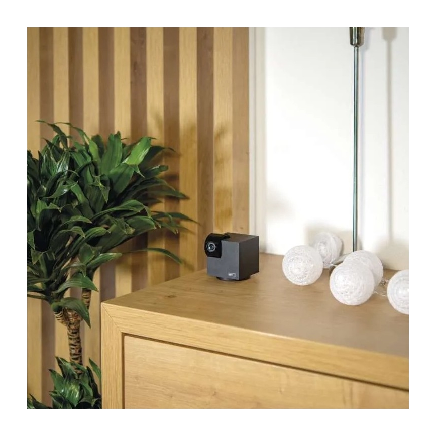 Inteligente interior swivel câmara com sensor de movimento GoSmart 5V Wi-Fi Tuya preto