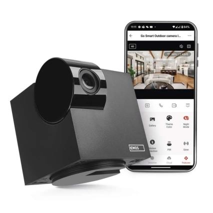 Inteligente interior swivel câmara com sensor de movimento GoSmart 5V Wi-Fi Tuya preto