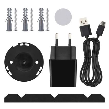 Inteligente interior swivel câmara com sensor de movimento GoSmart 5V Wi-Fi Tuya preto