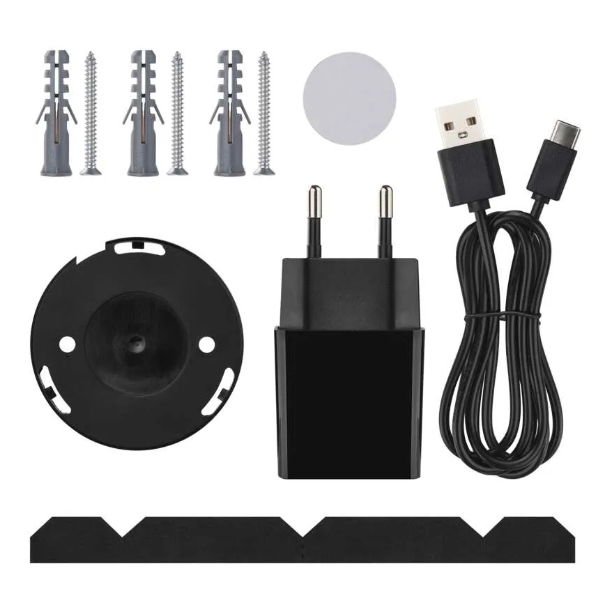 Inteligente interior swivel câmara com sensor de movimento GoSmart 5V Wi-Fi Tuya preto