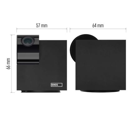 Inteligente interior swivel câmara com sensor de movimento GoSmart 5V Wi-Fi Tuya preto
