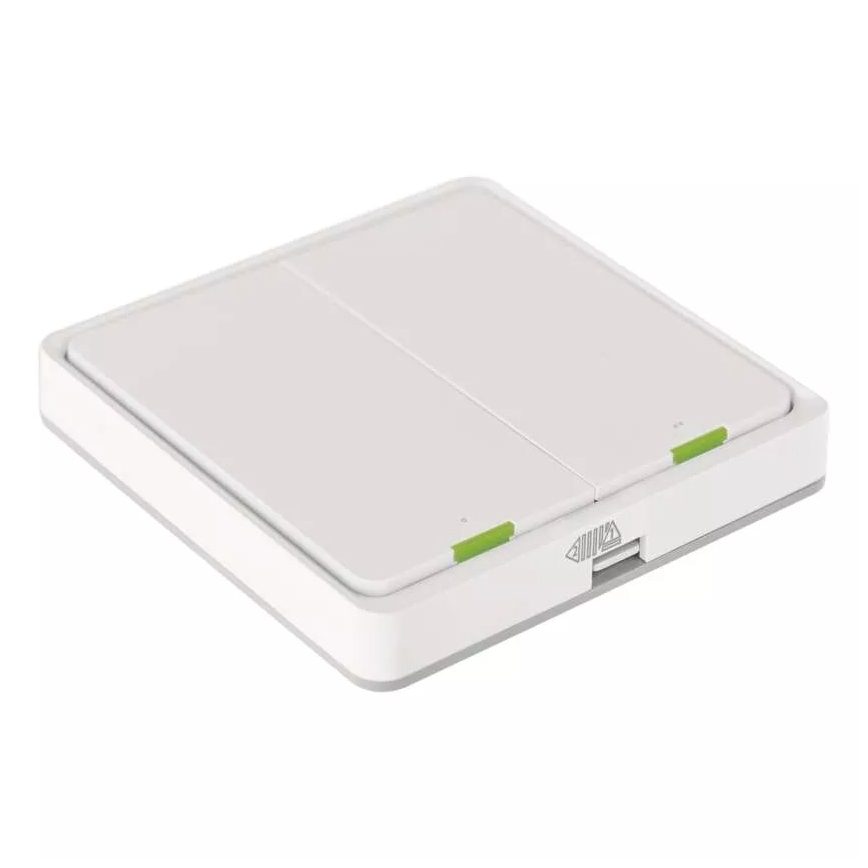 Interruptor 2-botões GoSmart Tuya branco