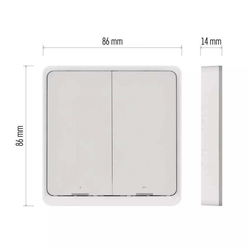 Interruptor 2-botões GoSmart Tuya branco