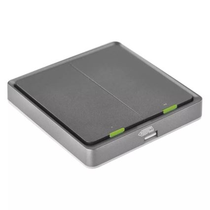 Interruptor  2-botões GoSmart Tuya preto