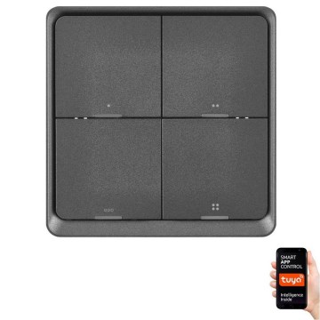 Interruptor  4 botões GoSmart Tuya preto