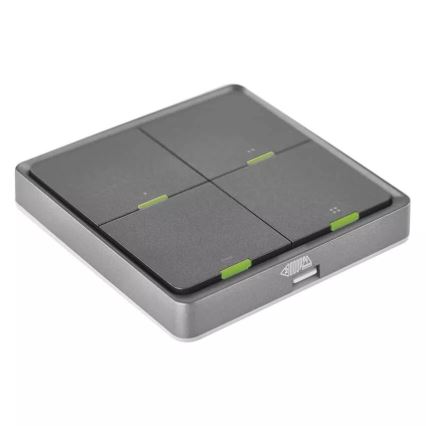 Interruptor  4 botões GoSmart Tuya preto