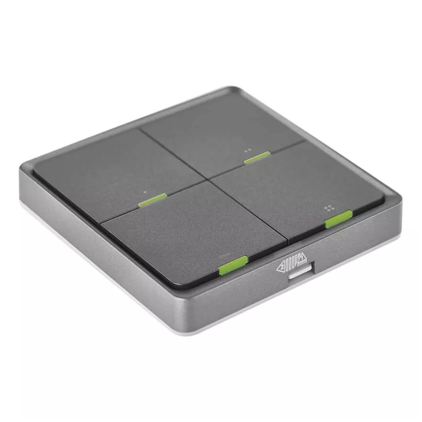 Interruptor  4 botões GoSmart Tuya preto