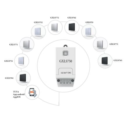 Interruptor cinético sem fios 3P IP67 branco