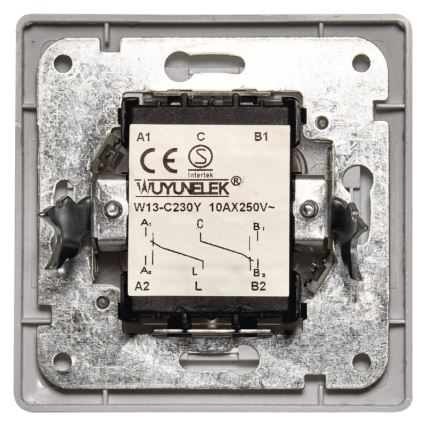 Interruptor de parede doméstico duplo alternado 250V/10A