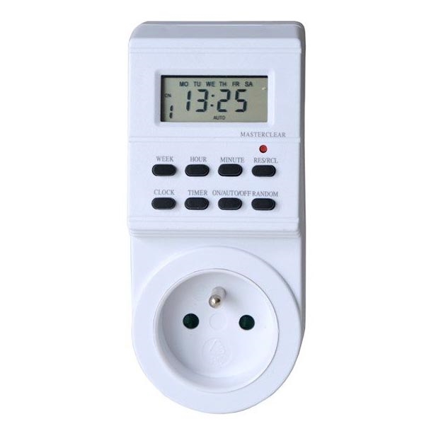 Interruptor digital de temporizador semanal 16A/230V