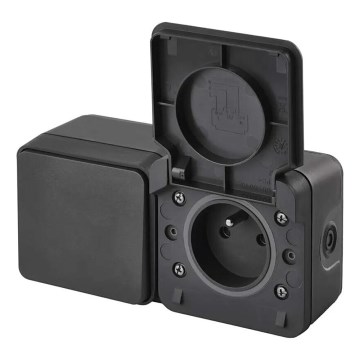 Interruptor doméstico alternado com uma tomada 250V/16A IP55
