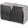 Interruptor doméstico alternado nº 6 com tomada 250V/16A IP44 cinza